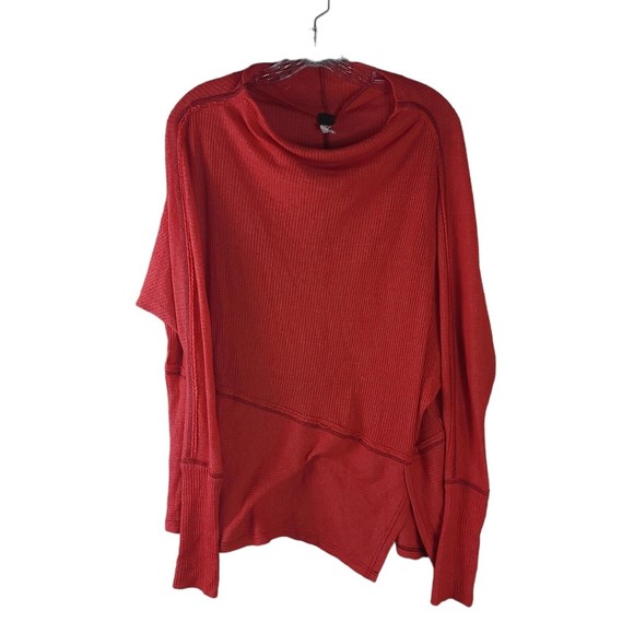 We The Free People Orange Corral‎  Size Large Boho Knit Tunic Top XS - Picture 2 of 7